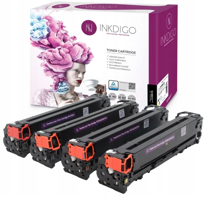 4 Tonery CMYK komplet INKDIGO CF210X CF211A CF212A CF213A do HP 7800 stron