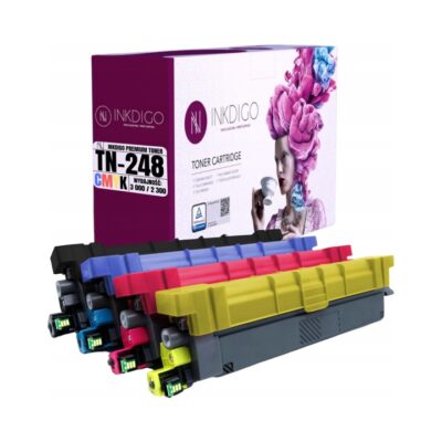 4x Toner Inkdigo do drukarek Brother CMYK zamiennik TN 248 wszystkie kolory