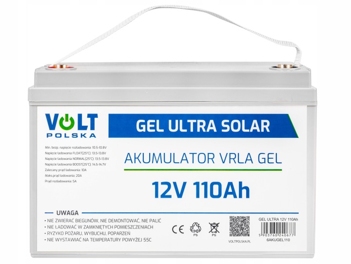 AKUMULATOR GEL żelowy VPRO PREMIUM 12V 110 Ah ŻELOWY VRLA BEZOBSŁUGOWY