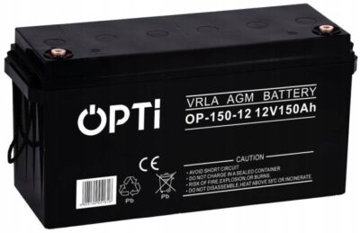 Akumulator AGM OPTI 12V 150 Ah INWERTER FALOWNIK PRZETWORNICA KAMPER