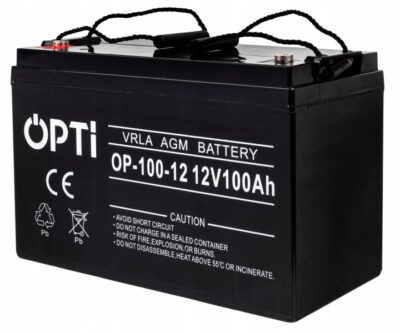 Akumulator VRLA AGM OPTI 100Ah 12v Volt Polska nowy kamper piec UPS