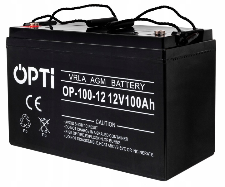 Akumulator VRLA AGM OPTI 100Ah 12v Volt Polska nowy kamper piec UPS