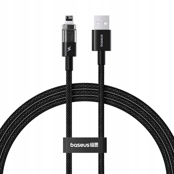 BASEUS Kabel 1m do iPhone USB-A - Iphone LIGHTNING czarny 12W