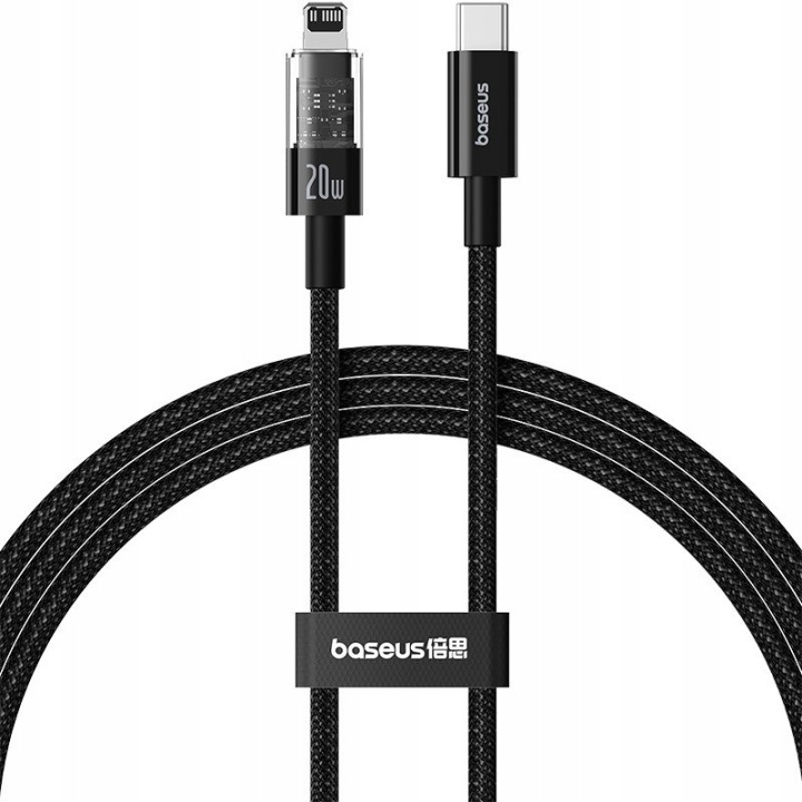 BASEUS Kabel 1m do iPhone USB-C - iPhone LIGHTNING czarny 20W