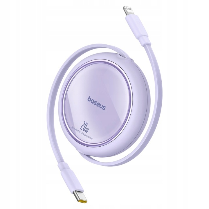 BASEUS Kabel 1m do iPhone USB-C - iPhone LIGHTNING fioletowy 20W Free2Pull