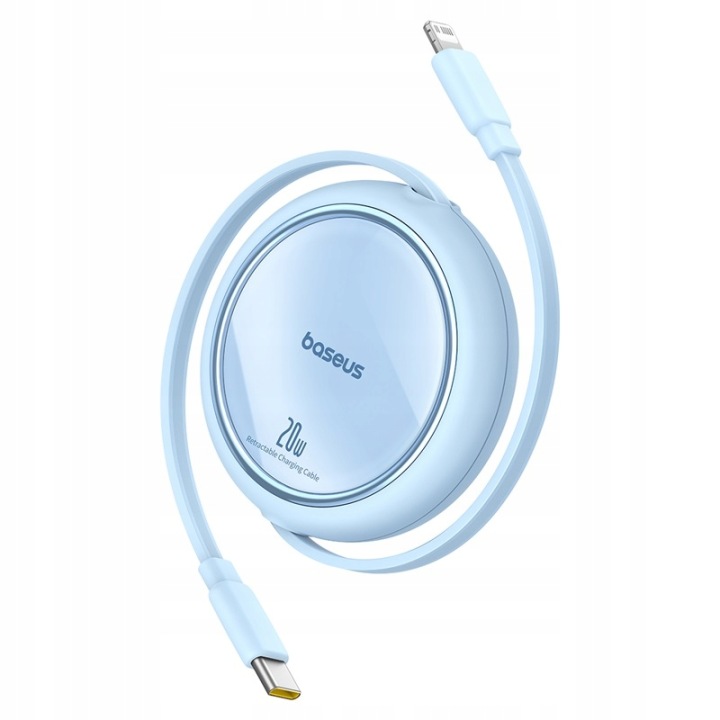 BASEUS Kabel 1m do iPhone USB-C - iPhone LIGHTNING niebieski 20W Free2Pull
