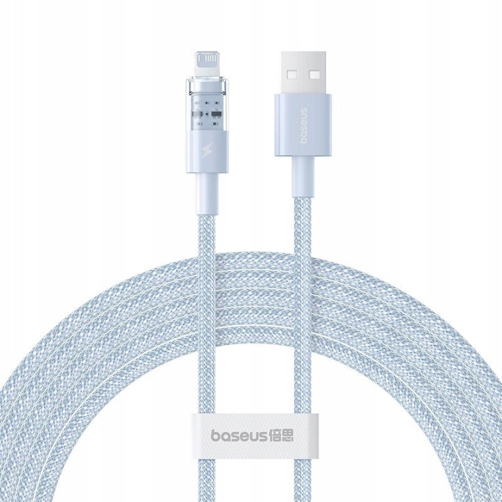 BASEUS Kabel 2m do iPhone USB-A - IPhone LIGHTNING niebieski 12W