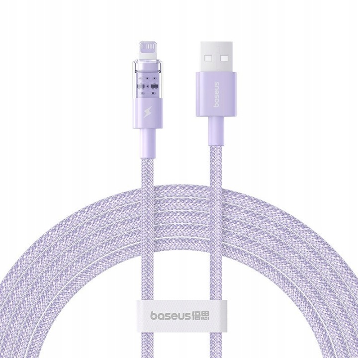 BASEUS Kabel 2m do iPhone USB-A - iPhone LIGHTNING fioletowy 12W