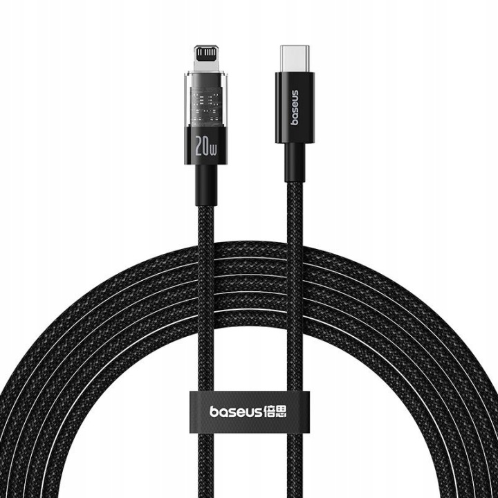 BASEUS Kabel 2m do iPhone USB-C - iPhone LIGHTNING czarny 20W