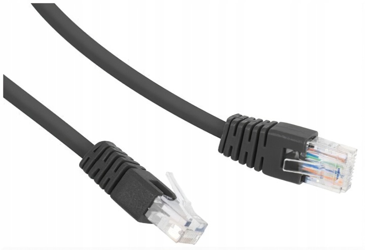 GEMBIRD patchcord kat 6 zalewane końcówki 1m czarny