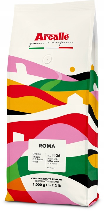 Kawa ziarnista Arabica Arcaffe Roma 1000 g