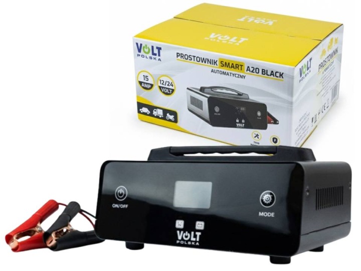PROSTOWNIK AKUMULATOROWY SMART 12V/24V 15A A20 BLACK