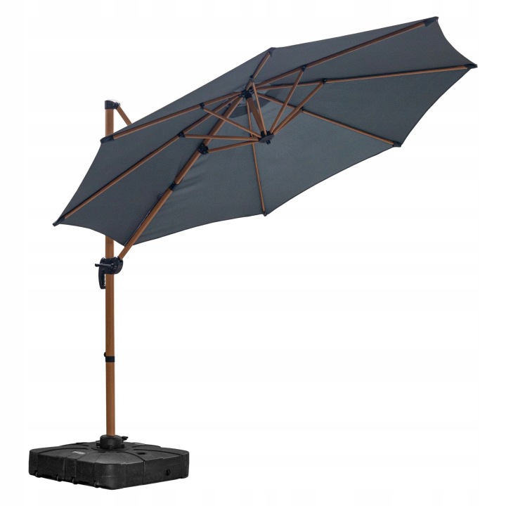 Parasol ogrodowy na wysięgniku 300 cm antracytowy Duży składany aluminium