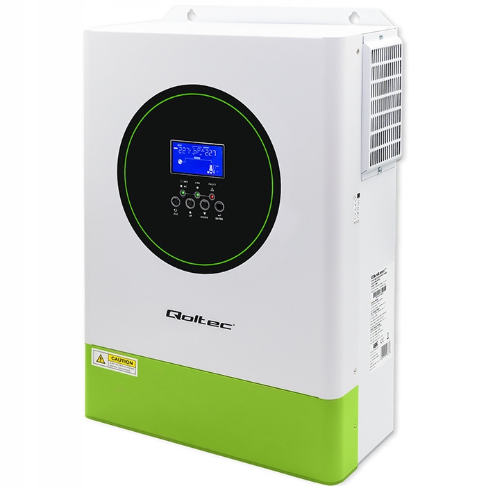 Qoltec 53861 inwerter solarny Off-Grid 6200W 120A 48V MPPT BMS Sinus 12 jed