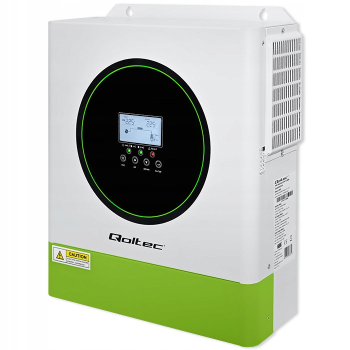 Qoltec 53865 inwerter solarny Off-Grid 3500W 100A 24V MPPT BMS Sinus