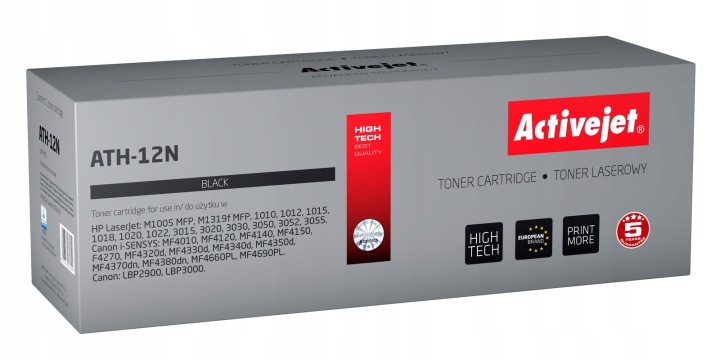 Toner ActiveJet ATH-12N HP czarny Q2612A 2300 stron Canon FX-10 CRG-703