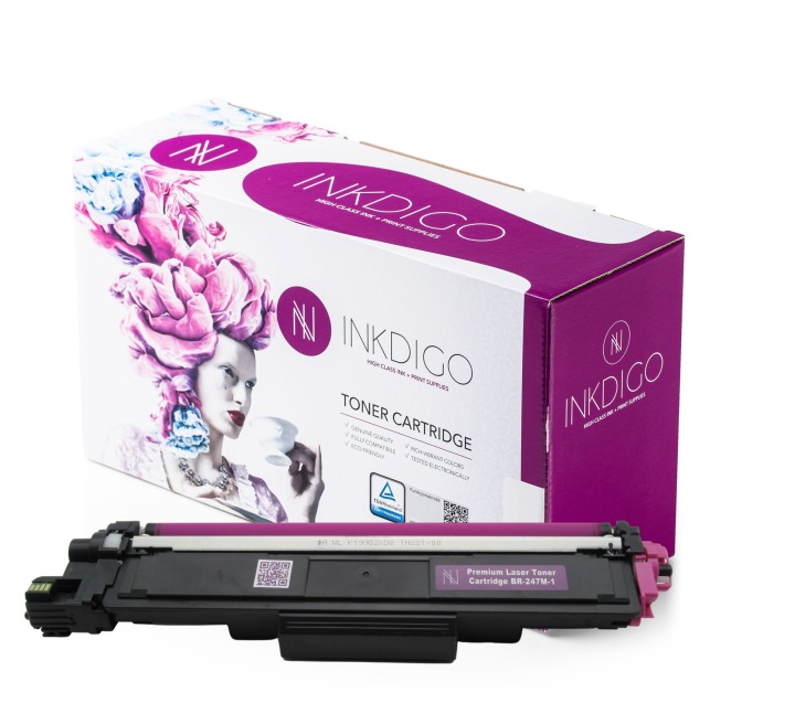 Toner INKDIGO TN 247 TN-247 TN247 do BROTHER TN 247 Magenta czerwony 2300 s