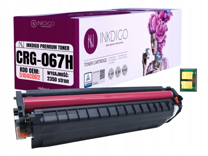 Toner Inkdigo zamiennik CRG-067HM do Canon czerwony magenta 2350 stron