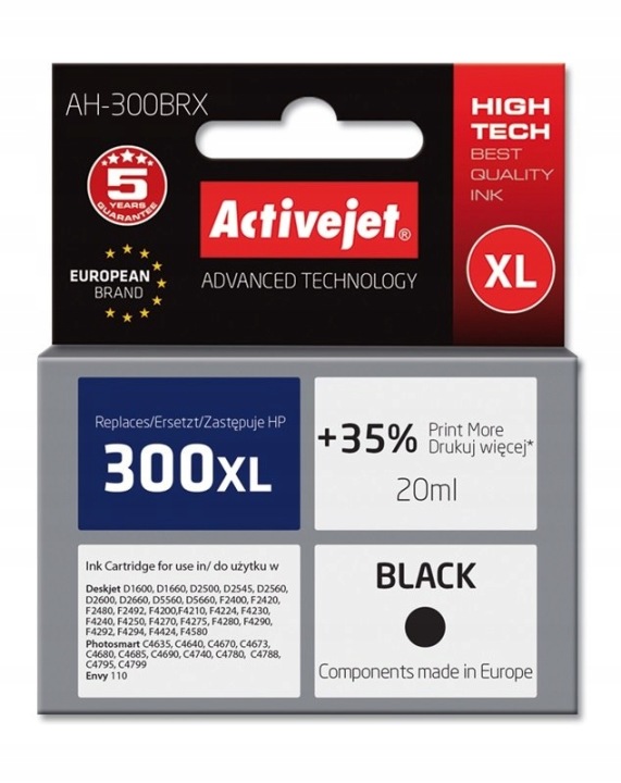 Tusz ActiveJet AH-300BRX do HP czarny HP 300
