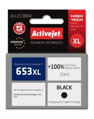 Tusz Activejet AH-653BRX do HP 3YM75AE czarny 20 ml